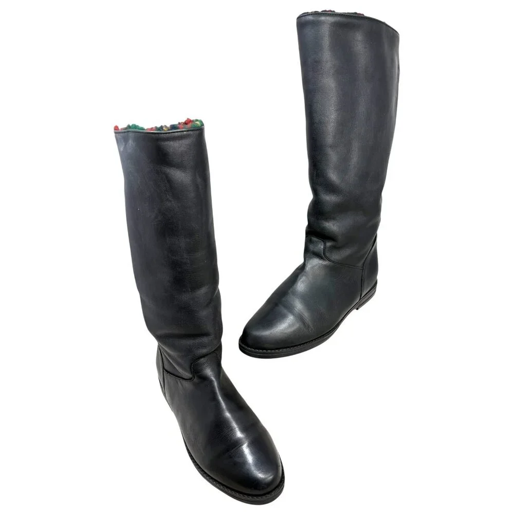 Canada‎ North Black Leather Fleece Insulated Mid Calf Winter Boot